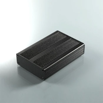28x57x90 мм Маленькая черная металлическая распределительная коробка Алюминиевый корпус печатной платы Проект Корпус усилителя инструмента Корпус электронного корпуса