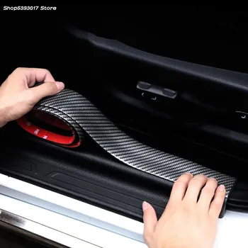 5 см 7 см углеродное волокно автомобильный дверной порог антицарапина полоса дверной порог защитная пленка для Mitsubishi Outlander 2021 2018 2019 2020