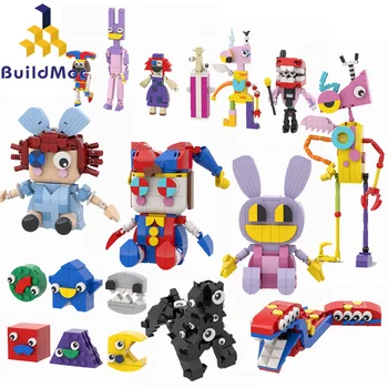 Buildmoc Amaze Game Цифровой цирковой клоун Pomni Jax Zoobled Pomnis Jaxs Фигурки Строительные блоки Наборы Игрушки для детей Детские подарки