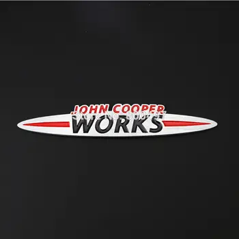 Новейшая 3D эмблема автомобиля из алюминиевого сплава для мини JCW John Cooper Works Эмблема Автомобильные аксессуары Клейкий логотип автомобиля Значок стиля автомобиля