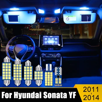 Для Hyundai Sonata YF 2011 2012 2013 2014 5 шт. Безошибочные 12 В светодиодные автомобильные купольные лампы для чтения Лампы багажника Лампы Аксессуары Canbus