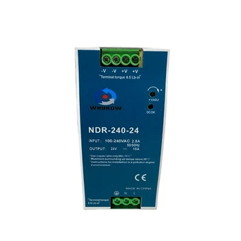 NDR-240-24 Ультратонкий монтаж на DIN-рейку для электропривода промышленного управления Электровыключатель шкафа Источник питания