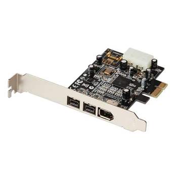 IOCREST PCI на 1394 карты PCI Express 3 порт Firewire 1394B и 1394A PCIE 1.1 x1 Чипсет TI XIO2213B
