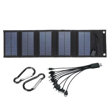 70 Вт Складная USB-солнечная панель Солнечная батарея Портативный складной водонепроницаемый зарядное устройство для солнечных панелей для мобильного телефона Кемпинг Пешие прогулки