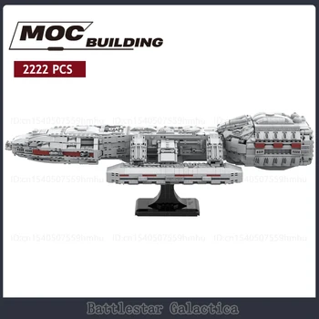MOC Космические войны Серия фильмов Scence Battlestar Galactica Model Building Blocks SpaceShip DIY Сборка кирпичей Игрушка Детские подарки