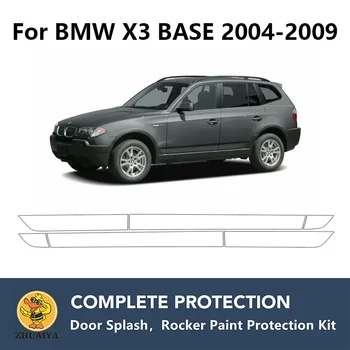 PreCut Rocker Panels Защита краски Прозрачный бюстгальтер Защита Комплект TPU PPF для BMW X3 BASE 2004-2009