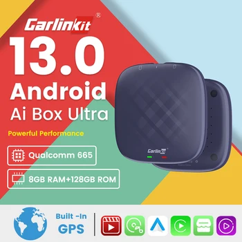 CarlinKit Android 13 Tv Box QCM6125 8 + 128 ГБ 4G LET Wireless CarPlay/Android Auto Поддержка Youtube Netfilx IPTV Toyota Mazda Vw