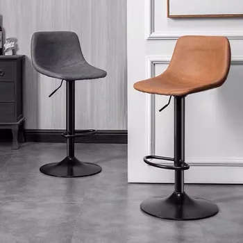 HH192 табурет на высоких ножках пластиковый сидячий стул из искусственной кожи с мягкой подушкой стул барный стул современная мода