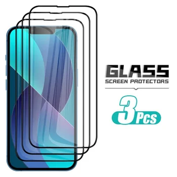 3 шт. Защитная стеклянная пленка для iPhone 13 14 Pro Max 12 Мини Закаленное Стекло Для IPhone 11 Pro XS XR 7 8 6 Plus SE 22