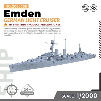 SSMODEL SS2000508 1/2000 Military Model Kit Немецкий легкий крейсер 