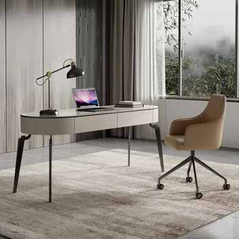 Итальянский легкий роскошный стол для рок-доски, современный простой рабочий стол Senior Sense дизайнер спальня домашний компьютерный стол