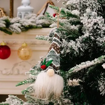 Рождественское веселье Праздничное украшение Причудливая рождественская кукла-гном Праздничное украшение дома Новогодний подарок со светящимся безликим