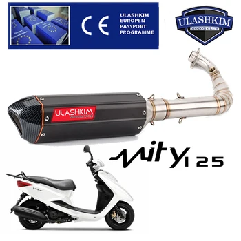  Выхлопная система мотоцикла Полная выхлопная система Передняя труба Глушитель Slip On для Yamaha vity 125 VITY125 Выхлоп