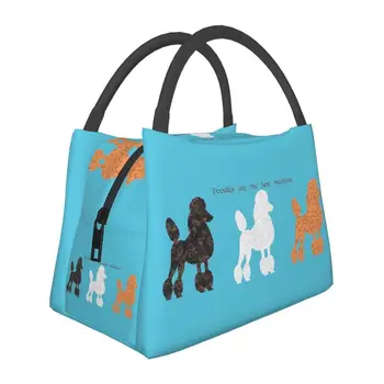 Пользовательские сумки для ланча с пуделем для любителей собак Женский холодильник Теплые изолированные ланч-боксы для работы или путешествий