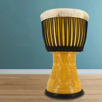 12 дюймов ручной работы деревянный джембе перкуссия овечья кожа африканский барабан для взрослых ручной барабан музыкальный инструмент