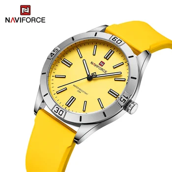 NAVIFORCE Совершенно новый дизайн Женские простые часы Модные женские часы Водонепроницаемые наручные часы с силиконовым ремешком Relogio Feminino 2023