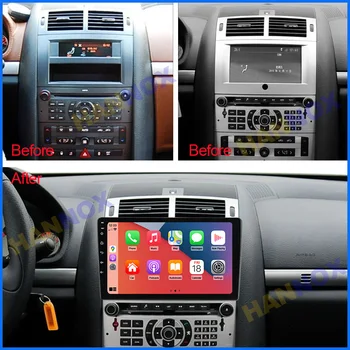Для Peugeot 407 9-дюймовый сенсорный экран Android Авто Стерео Радио Видео Мультимедийный плеер Навигация GPS Авторадио Головное устройство с рамкой