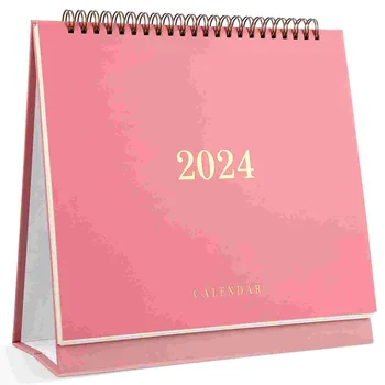 январь 2024-июнь Настольный календарь Заметки Блоки Планировщик Ежемесячный календарь Настольный календарь из плотной бумаги (розовый)