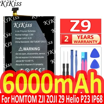 KiKiss для HOMTOM ZJI ZOJI Z 9 Helio P23 IP68 Батарея 6000 мАч для HOMTOM ZJI ZOJI Z9 Helio P23 IP68 Батарея