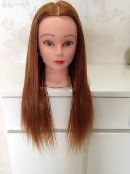 Бесплатная доставка!! Новая парикмахерская кукла голова волос укладка головы с волосами тренировочная головка с зажимом для парикмахерского искусства тренировочные головы