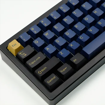 170+ клавиш QX GMK Blue Samurai Keycaps PBT Double Shot Cherry Profile для 61 64 68 87 96 980 104 108 Механическая клавиатура