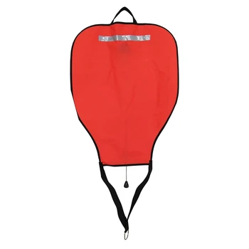  нейлоновая сумка для подводного плавания, хорошо видимая сумка плавучести с открытым дном, поплавковый буй для спасательной сумки (красный)