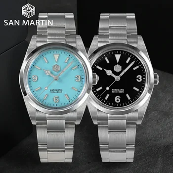 San Martin SN0021-G-B1 36 мм Мужские часы Explore Series Мода Роскошные пары Спортивные часы Автоматические механические 10Bar Relojes