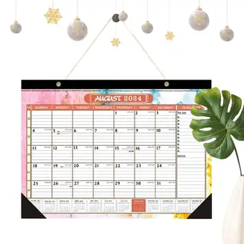 Ежемесячный календарь для стены Simple Jan Dec Настенный календарь Красочный настенный календарь для заметок Планирование Календарь на 12 месяцев