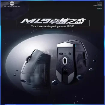 Новая 4k Thunderobot Ml903 Беспроводная мышь Gaming Esports 3-режимная Bluetooth зарядка Paw3395 Esports Mouse Компьютерные аксессуары Подарок