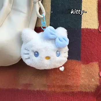 Kawaii Hello Kitty Плюшевая кукла Кулон Аниме Мультфильм Sanrio Кукла Kitty Сумка Кулон Женский брелок для ключей для девочек Плюшевые игрушки Подарок