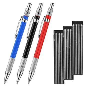 3 карандаша сварщика с серебряной полосой с 36 круглыми стержнями 2,0 мм с инструментом для маркировки маркеров для деревообработки