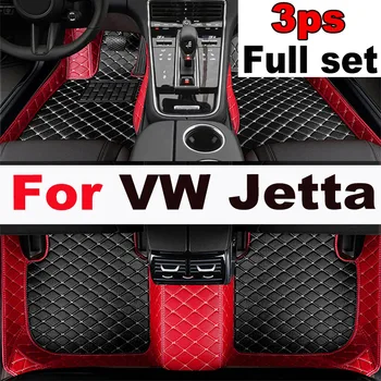 Кожаные автомобильные коврики для VW Volkswagen Jetta Vento A7 2019 2020 2021 2022 2023 Кожаные автомобильные матовые детали интерьера Автомобильные аксессуары