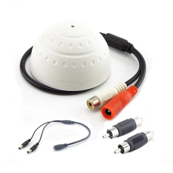 CCTV Звукосниматель Микрофон Звук Звук DC 1-2-ходовой кабель разветвителя питания RCA «папа-папа» Мониторинг для камеры видеонаблюдения