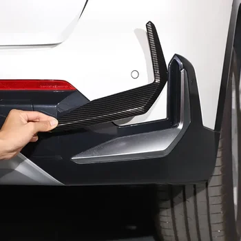  для BMW X1 iX1 U11 2023-2024 ABS Carbon Fiber Авто Задний бампер С обеих сторон L-образная полоса Наклейка Отделка Автомобильные аксессуары