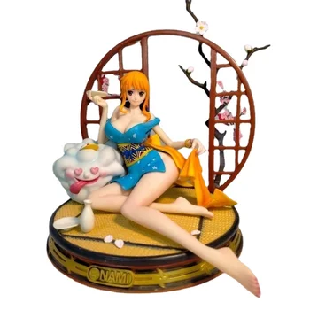 One Piece Аниме Фигурка 26 см Китайский стиль Cheongsam Nami Модель Куклы Статуэтка Gk Статуя Декор Декоративные Коллекционные Игрушки Подарки