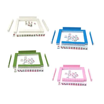 144x Мини Маджонг Плитки Китайская версия Игровой набор,Настольная игра Портативная традиционная китайская для спальни