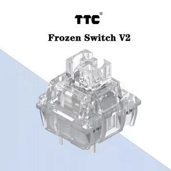 TTC Frozen Switch V2 Механическая клавиатура Бесшумные переключатели 3 контакта Линейная 39gf RGB Прозрачная пользовательская игровая клавиатура для геймеров