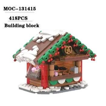 Строительный блок MOC-131415 Рождественская подставка для закусок Строительная модель Украшение 418PCS Игрушки для мальчиков Детский подарок на день рождения