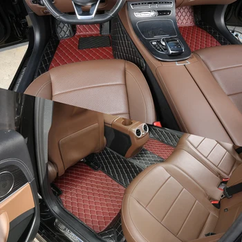 Автомобильный коврик для Chevrolet Spark 2016 2017 2018 2019 Diamond Luxury Woman Leather Non-Slip Foot Pad Auto Interior Rug Аксессуар