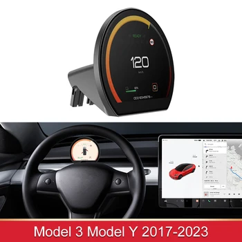  для Tesla Model Mini 3 / Y 2017-2022 Проекционный дисплей Система Linux Скорость пробега Дверь Открыть Цифровой ЖК-дисплей приборной панели Обновления