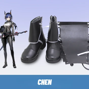 Аниме Игра Arknights Chen Персонализированная изготовленная на заказ искусственная кожа 35-50 размер Косплей Сценическая актерская обувь