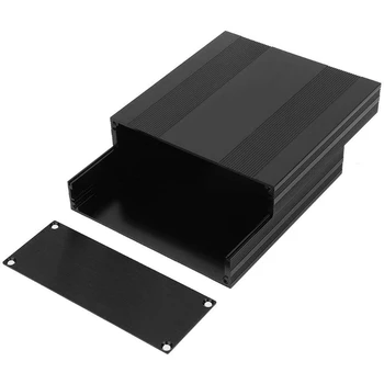 T8WC Гладкий черный алюминиевый разъемный тип DIY Электронный корпус Корпуса для электронных проектов Настройка с легкостью 145x54x150 мм