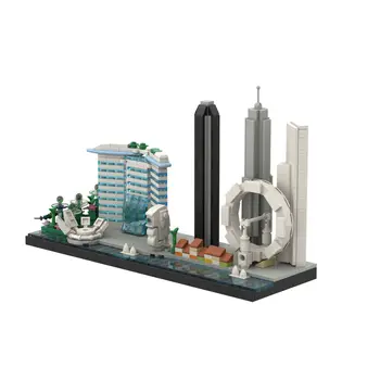 Сингапурская архитектура Skyline Model 504 шт. Набор строительных игрушек MOC Build