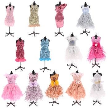 2023Платье принцессы Барби Мода Вечернее платье + Формальная шляпа Кукла ручной работы Одежда Костюм для 30 см Аксессуары для куклы Подарок для девочки своими руками