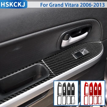 для Suzuki Grand Vitara 2006-2013 Аксессуары Углеродное волокно Окна Панель управления Отделка Наклейка Украшение Салон автомобиля
