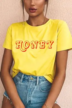 Sugarbaby Honey Футболка Funny Bee Honey Chick Футболка Экипировка Teen Aesthetic Tumbrl Хипстер Гранж Футболка