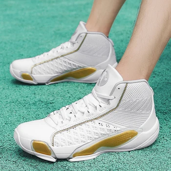 Профессиональная мужская баскетбольная обувь Нескользящая носимая спортивная обувь для женщин Дышащие баскетбольные спортивные кроссовки Женщины