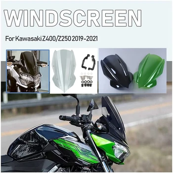 Мотоцикл Z250 Z400 Ветровое стекло Ветровые дефлекторы Viser Pare-brise для Kawasaki Z 400 Z 250 Аксессуары 2019 2020 2021