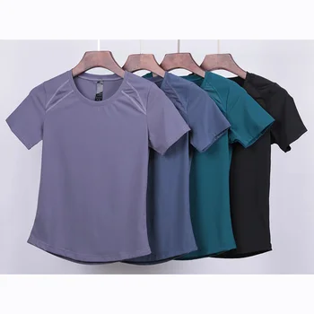 Одежда для йоги Женщины Летний фитнес Бег Спорт для похудения Топ Высококачественная футболка с короткими рукавами Топ для пилатеса
