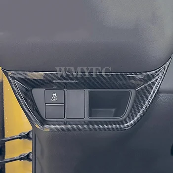  Отделка крышки переключателя управления интерьером фар в стиле углеродного волокна для Honda HR-V 2023 Наклейки на автомобильные аксессуары